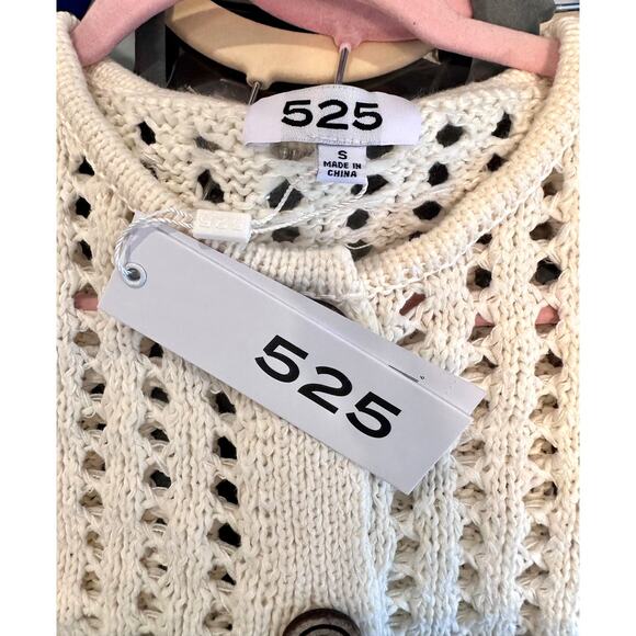 525 America Adele Cropped Short Sleeves Cardi Chalk size S - Picture 13 of 14